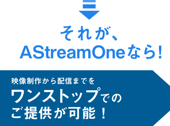 映像制作から配信までをワンストップでのご提供が可能！